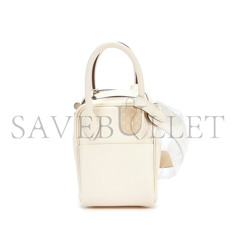 HERMES MINI LINDY 19 SWIFT PALLADIUM HARDWARE (19*12.5*9cm)